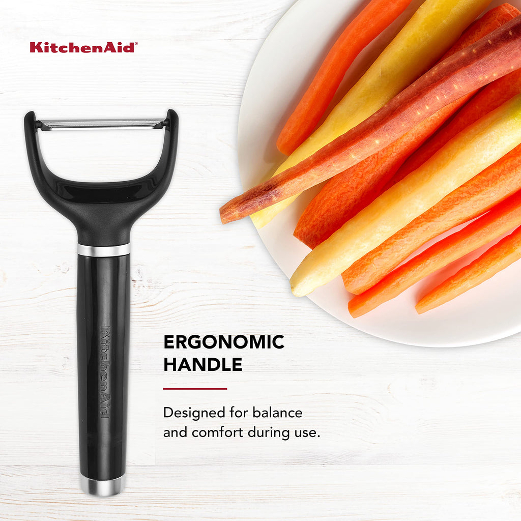 Y Peeler with Ergonomic Handle and Single Edge Blade – Dishwasher Safe with Protective Cover