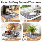 Dish Drying Mat Super Absorbent Drying Mat Large Dish Drying Mats for Kitchen Counter Easy Clean Dish Mat Kitchen Drying Mat15"x 18" Stylish Grey