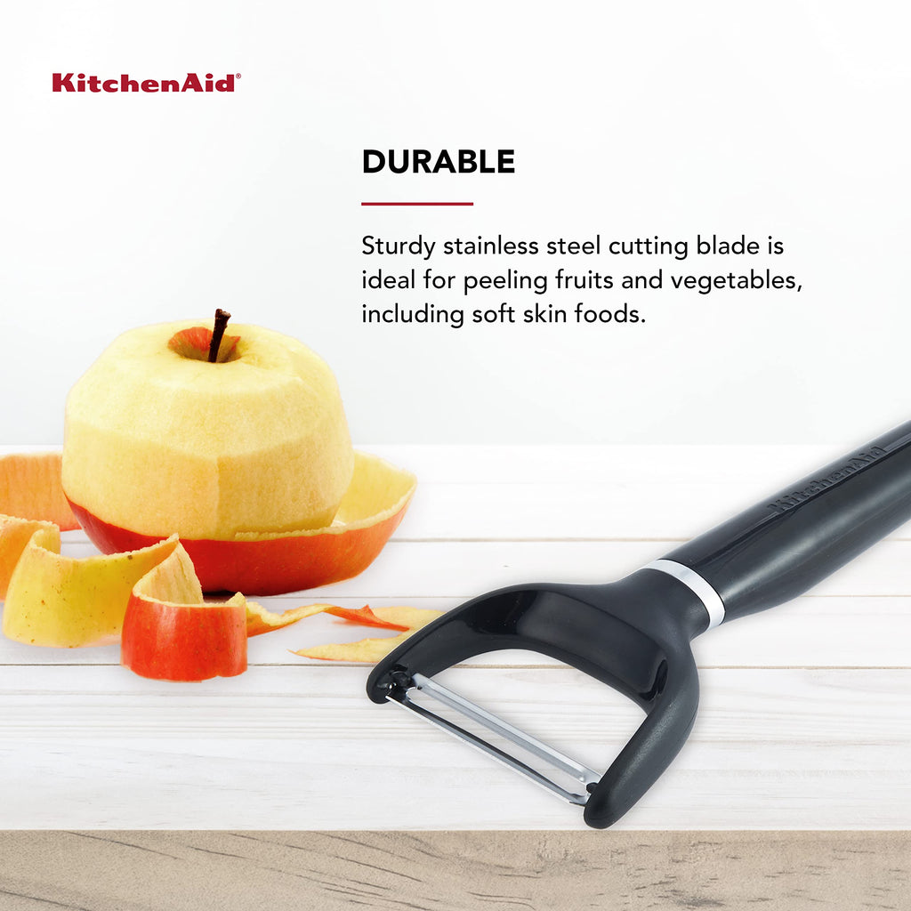 Y Peeler with Ergonomic Handle and Single Edge Blade – Dishwasher Safe with Protective Cover