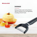 Y Peeler with Ergonomic Handle and Single Edge Blade – Dishwasher Safe with Protective Cover