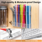 9.5” Large Acrylic Straw Holder for Cabinet Door, Reusable Adjustable Two-Part Straws Organizer with Ultra Sticky Adhesive Strips, 2026 Straw Storage for Kitchen Cupboard (Transparent)