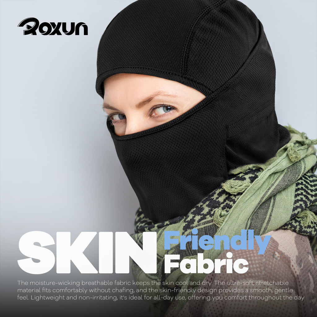 Ski Mask Balaclava Shiesty, Motorcycle Summer Cooling Breathable UV Protector for Men/Women Black