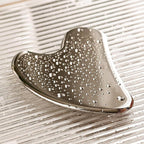 Stainless Steel Gua Sha Facial Tools Guasha for Face Metal Gua Sha Tighten Skin Massage Guasha Beauty Tool for Body Eyes Neck Massager with Travel Pouch Skin Care Gifts (Silver)