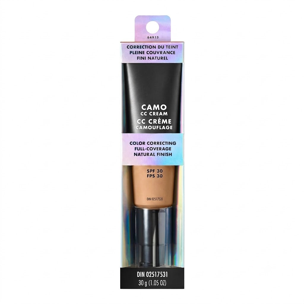 Camo CC Cream, Color Correcting Medium-To-Full Coverage Foundation with SPF 30, Light 210 N, 1.0 Oz (30g)