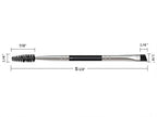 Pro Series Double Ended Eyebrow Brush & Spoolie - Angled Brow Brush for Precision Application & Blending of Eye Brow Powders, Waxes & Gels - Vegan & Cruelty Free