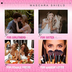 3 in 1 Mascara Shield 2Pcs Lash Tools Mascara Shield Applicator Guard Lash Buddy Silicone Eyeliner Stencils Beginners Friendly Makup Tool by (Plum)